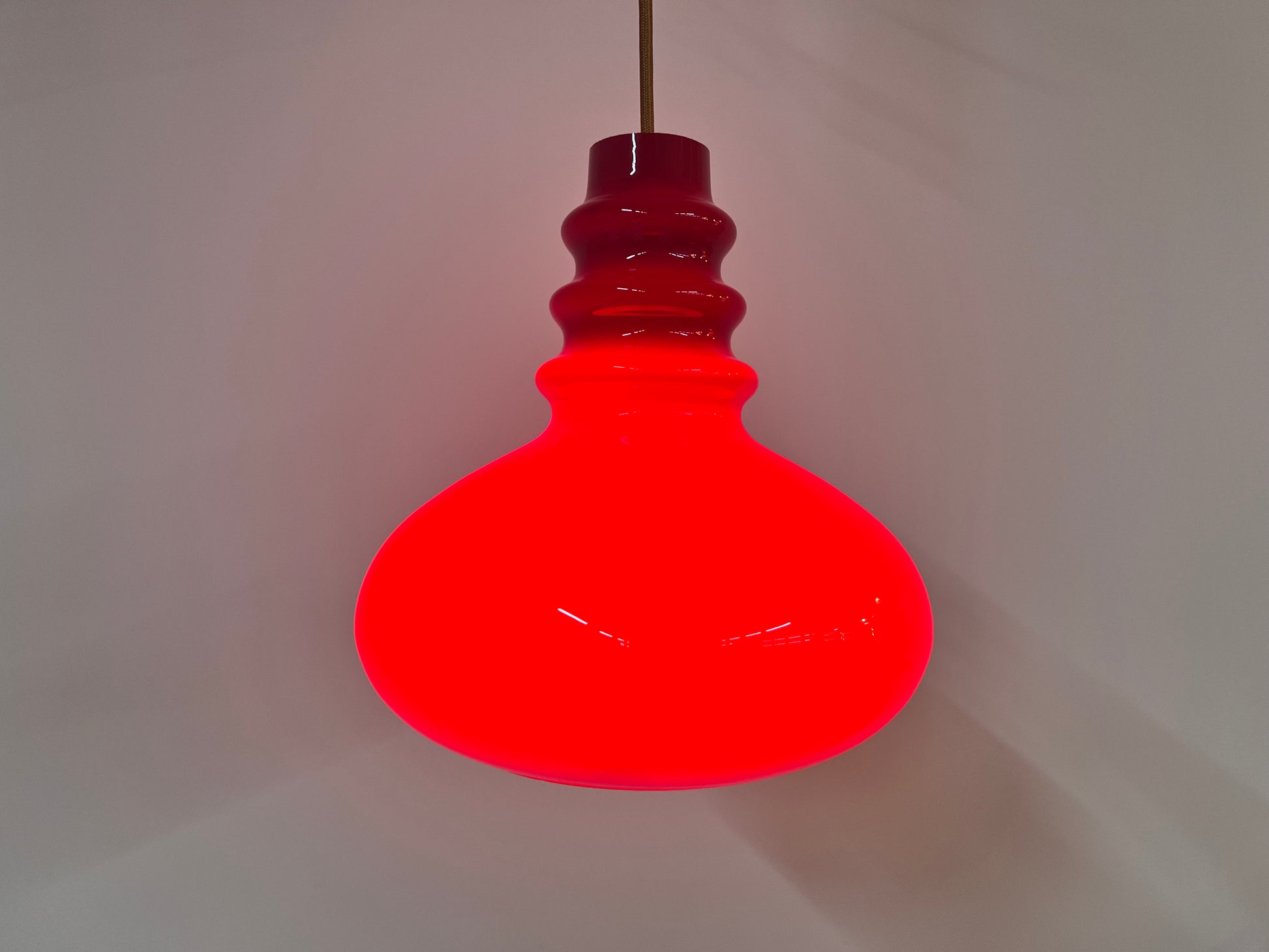 Hängelampe rot Glas von Peill & Putzler