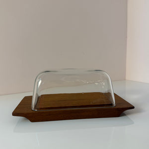 Käsebrett Teak mit Glasdeckel