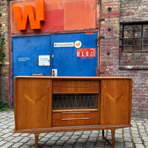 Highboard mit Vitrine Teak aus Dänemark