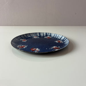 Schale blau rot Emaile
