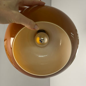 Hängelampe braun orange Glas