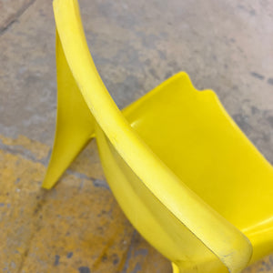 Esszimmerstuhl Modell BA 1171 gelb von Helmut Bätzner für Bofinger