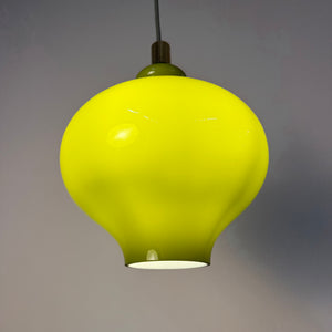 Hängelampe grün Glas von Hans-Agne Jakobsson für Staff