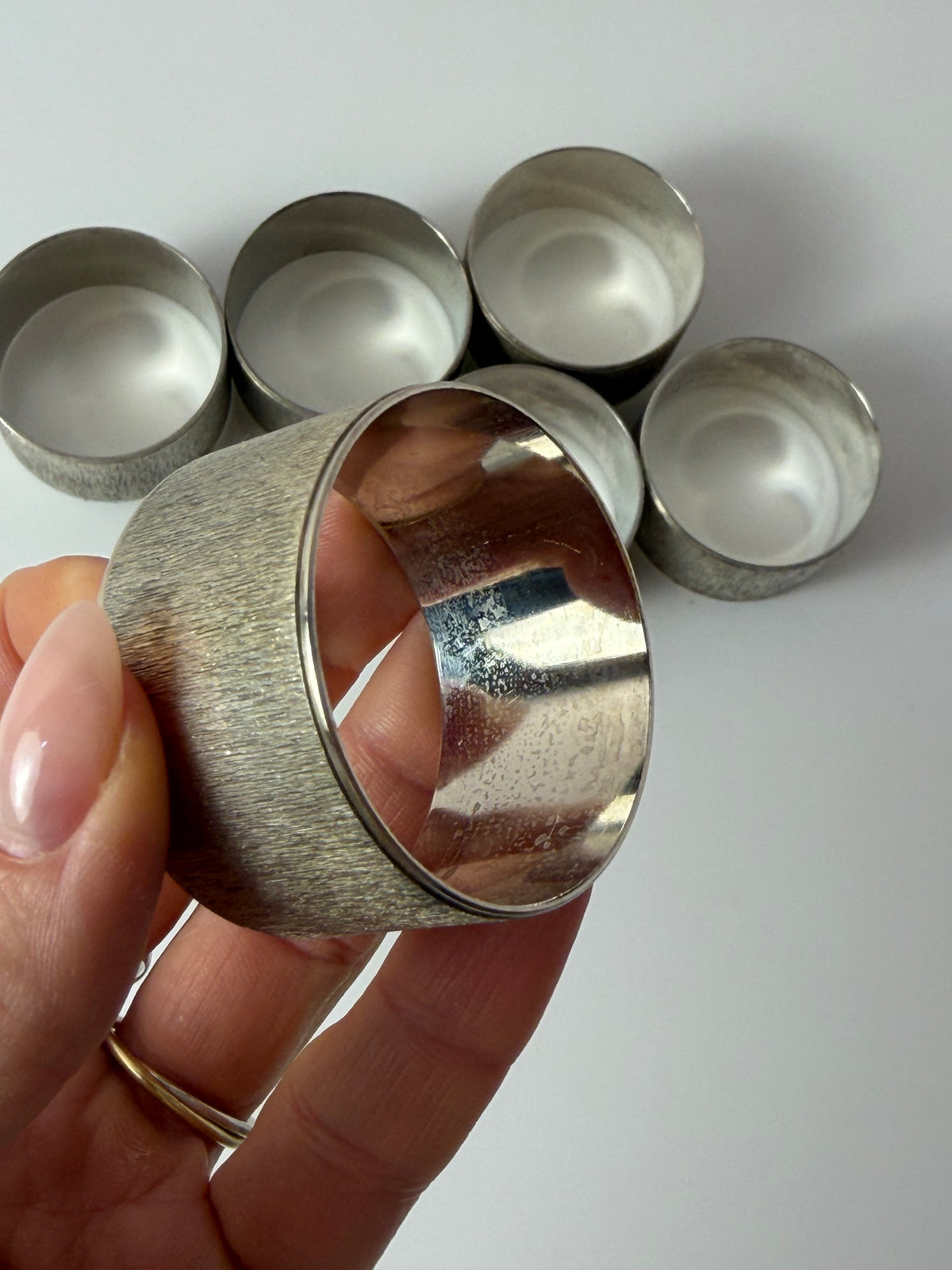 Set: 6x Serviettenring versilbert