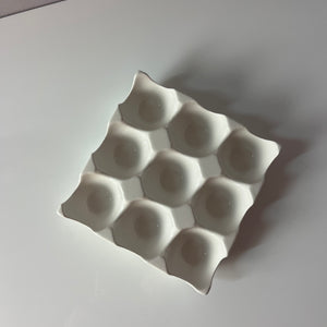 Eierwabe weiß Porzellan