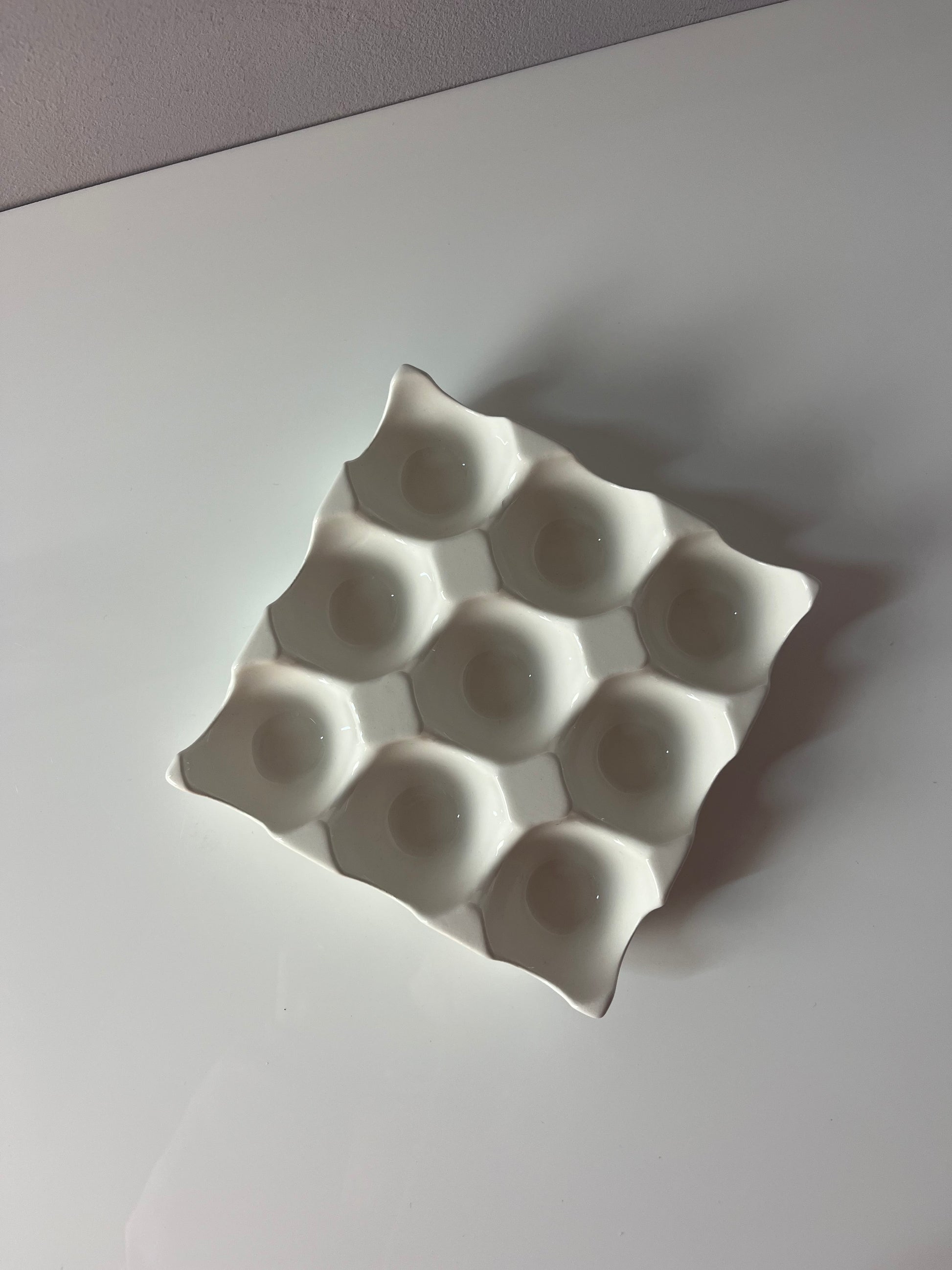 Eierwabe weiß Porzellan