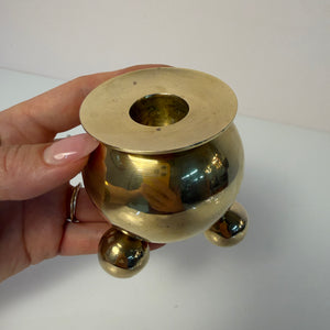 Kugel Kerzenständer Messing aus Dänemark