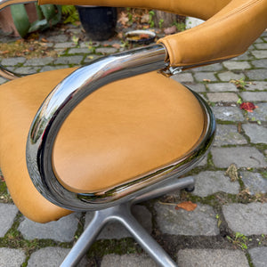 Drehstuhl Chrom Leder von Olymp