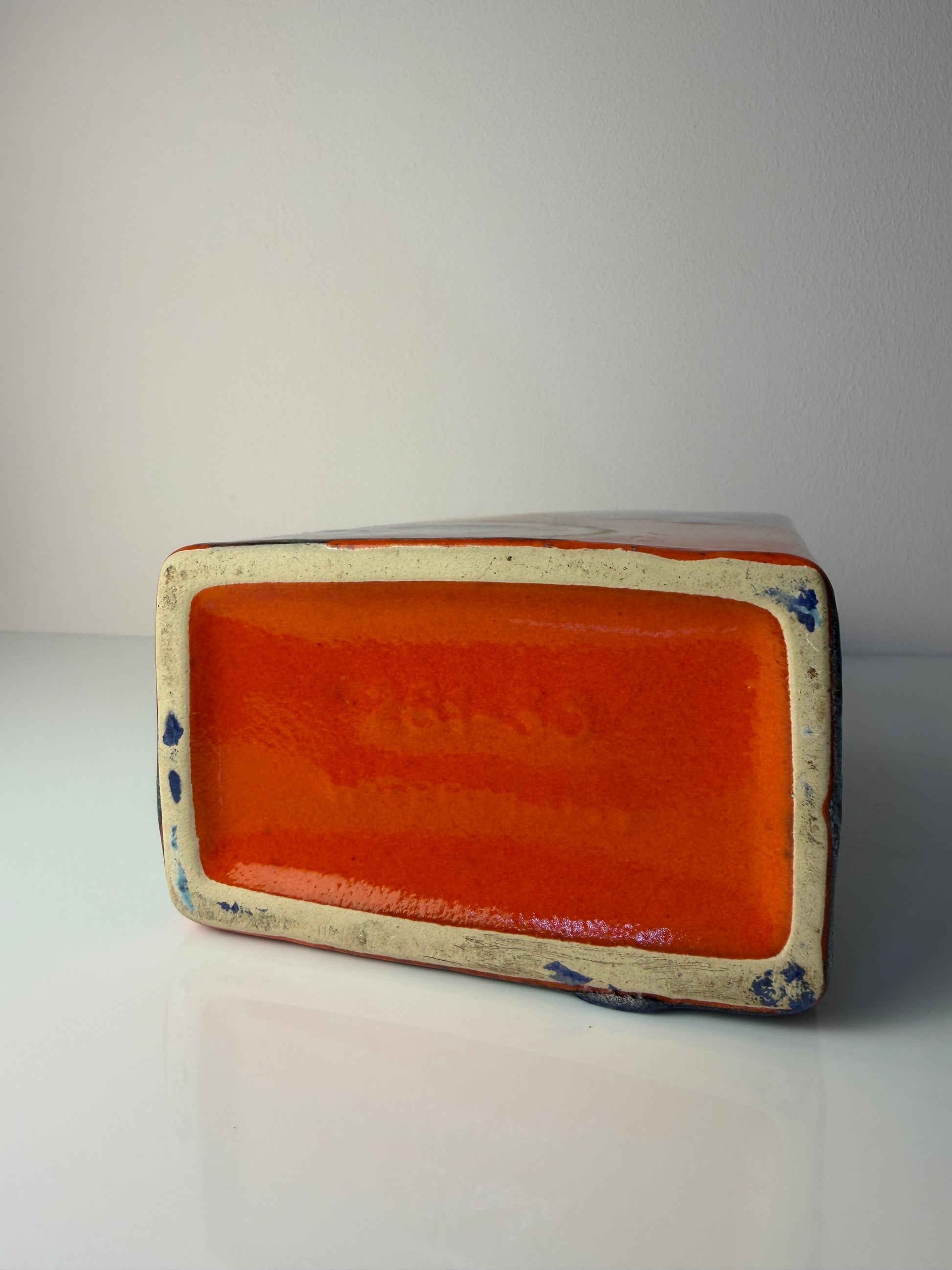 Vase 281-30 Fat Lava blau rot von on Scheurich West Germany