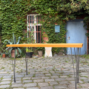 Klubtisch Typ 602/K Esche mit neuen Füßen von Hellerau