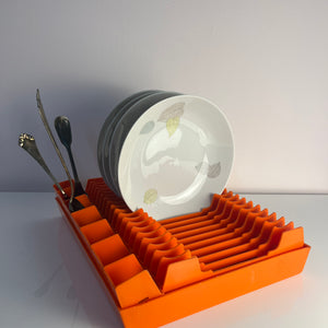 Aufklappbarer Geschirrabtropfer orange von Rhenanit