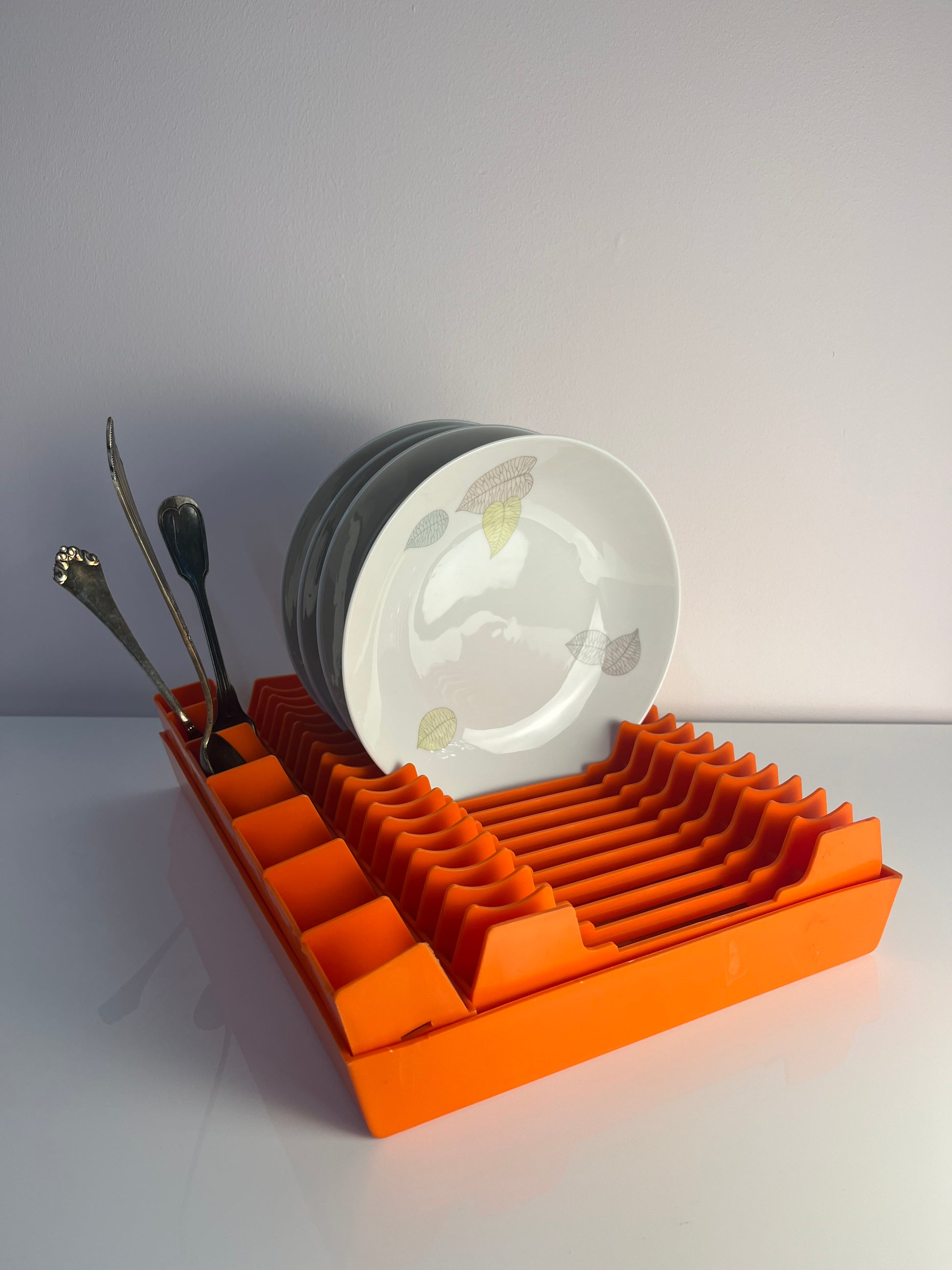 Aufklappbarer Geschirrabtropfer orange von Rhenanit