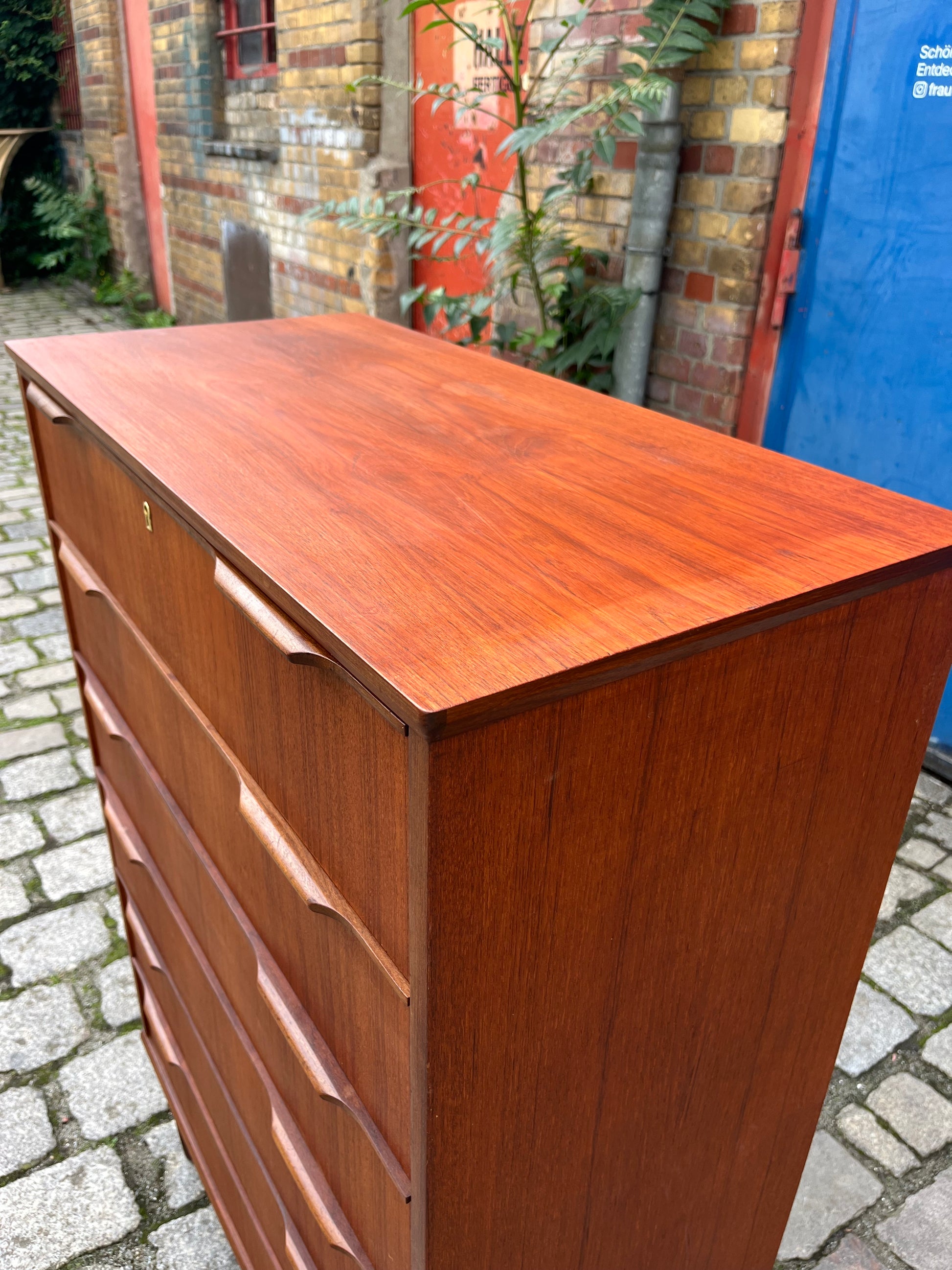 Kommode Tallboy Teak aus Dänemark