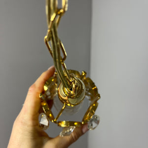 Kleine Hängelampe Gold mit Kristallen Dänemark