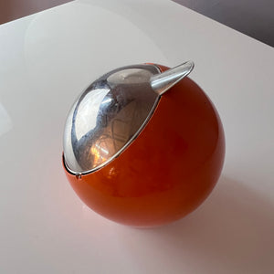 Kugelaschenbecher orange Chrom von Quist