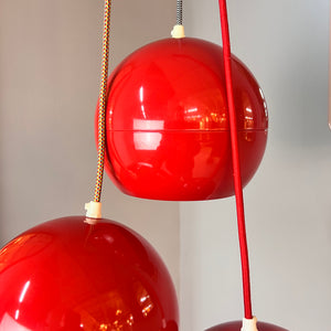 Kugellampe rot Kunststoff