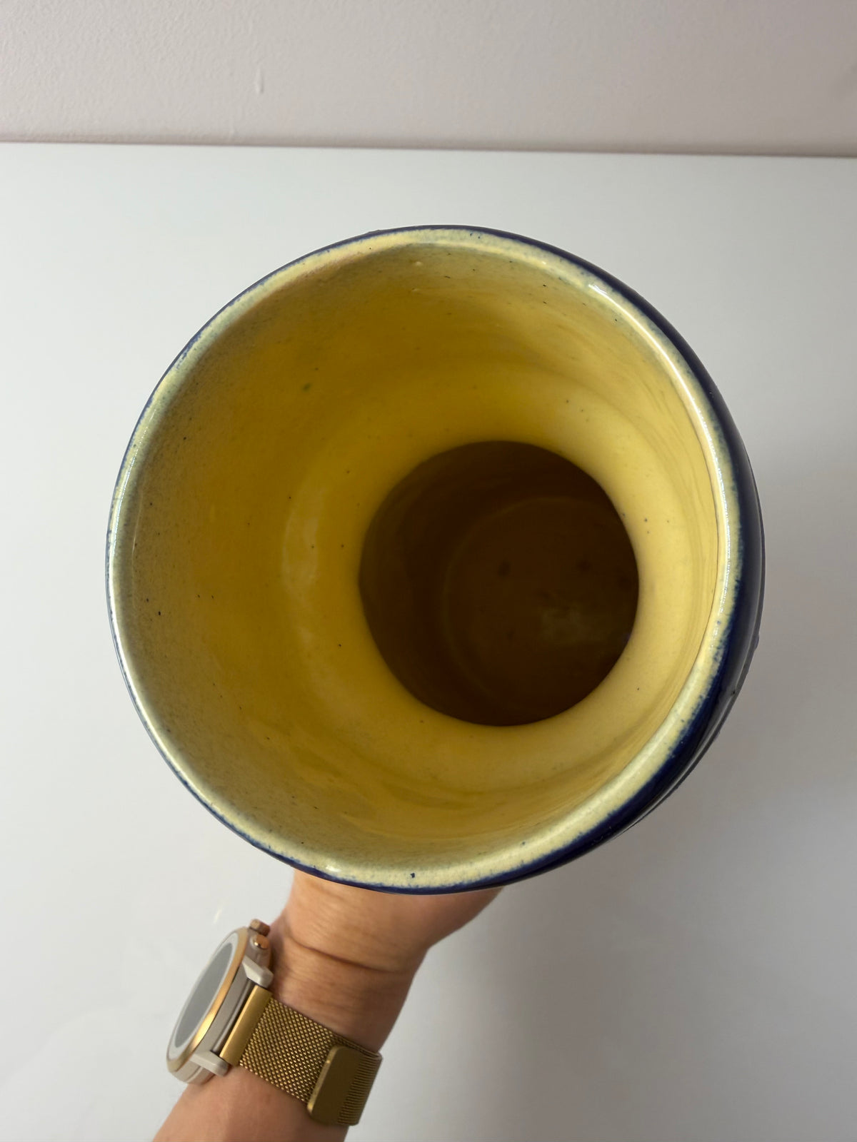 Vase 122-24 blau von VEB Gräfenroda