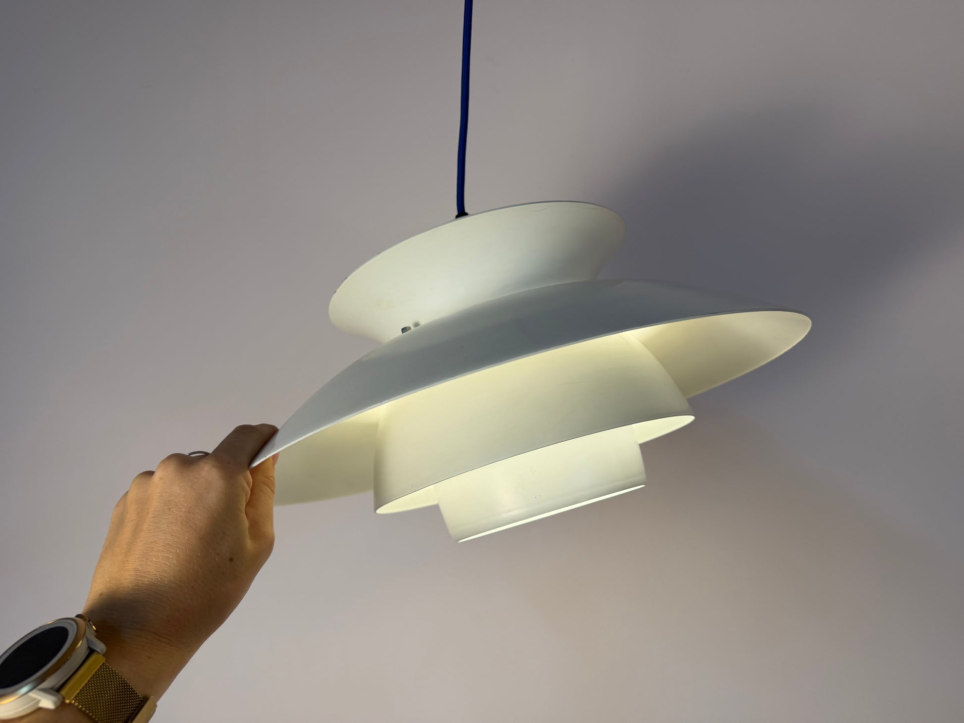 Lamellenlampe weiß aus Dänemark