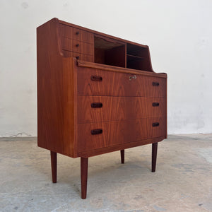 Sekretär Teak mit Spiegel aus Dänemark