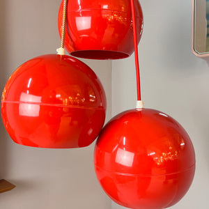 Kugellampe rot Kunststoff