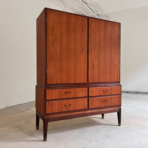 Büroschrank Teak mit Schloss aus Dänemark