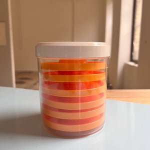 Set: 6x Eierbecher gelb 70er