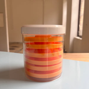 Set: 6x Eierbecher gelb 70er