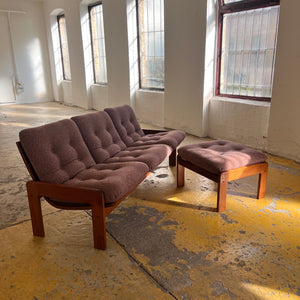 Set: Sofa mit Hocker mauve von Yngve Ekström für Swedese