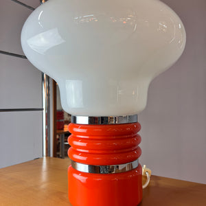 Tischlampe orange weiß von Enrico Tronconi