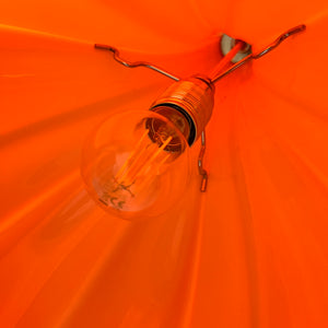 Blumenlampe orange Glas von Peill & Putzler