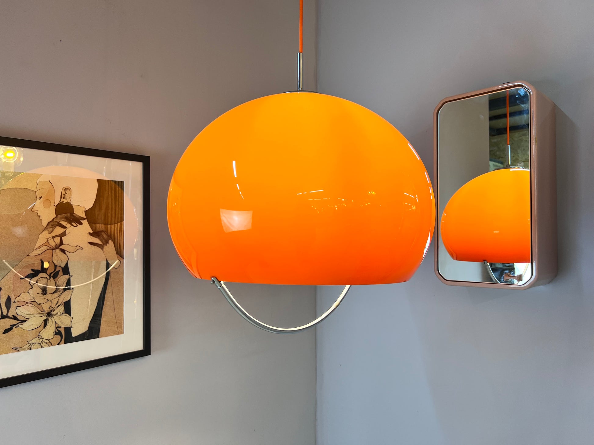 Hängelampe orange Kunststoff von Guzzini