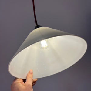 Hängelampe Opalglas Messing
