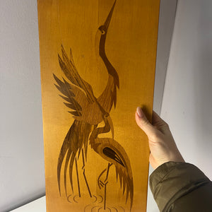 Intarsienbild Kraniche