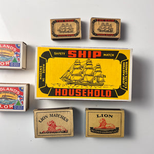 Set: Vintage Streichholzschachteln British Nautik