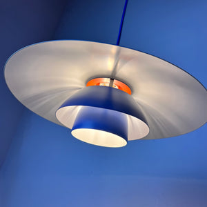 Lamellenlampe PH4 blau von Poul Henningsen für Louis Poulsen