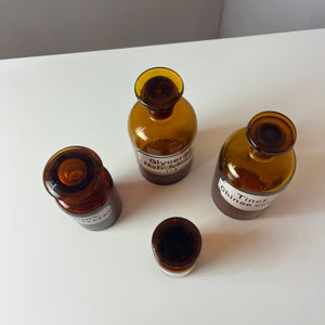 Set: 4x Apothekerglas braun