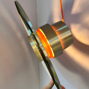 Lamellenlampe Trava grün orange von Carl Thore für Granhaga