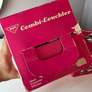 Set: 4x Kerzenständer BMF in Originalverpackung ohne Kerzen von Stoff & Nagel für BMF