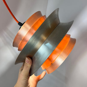 Lamellenlampe orange Chrom von Carl Thore