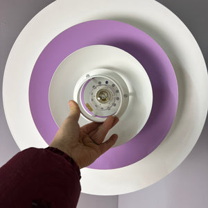 Lamellenlampe weiß lila von Formlight