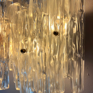 Wandlampe Eisglas