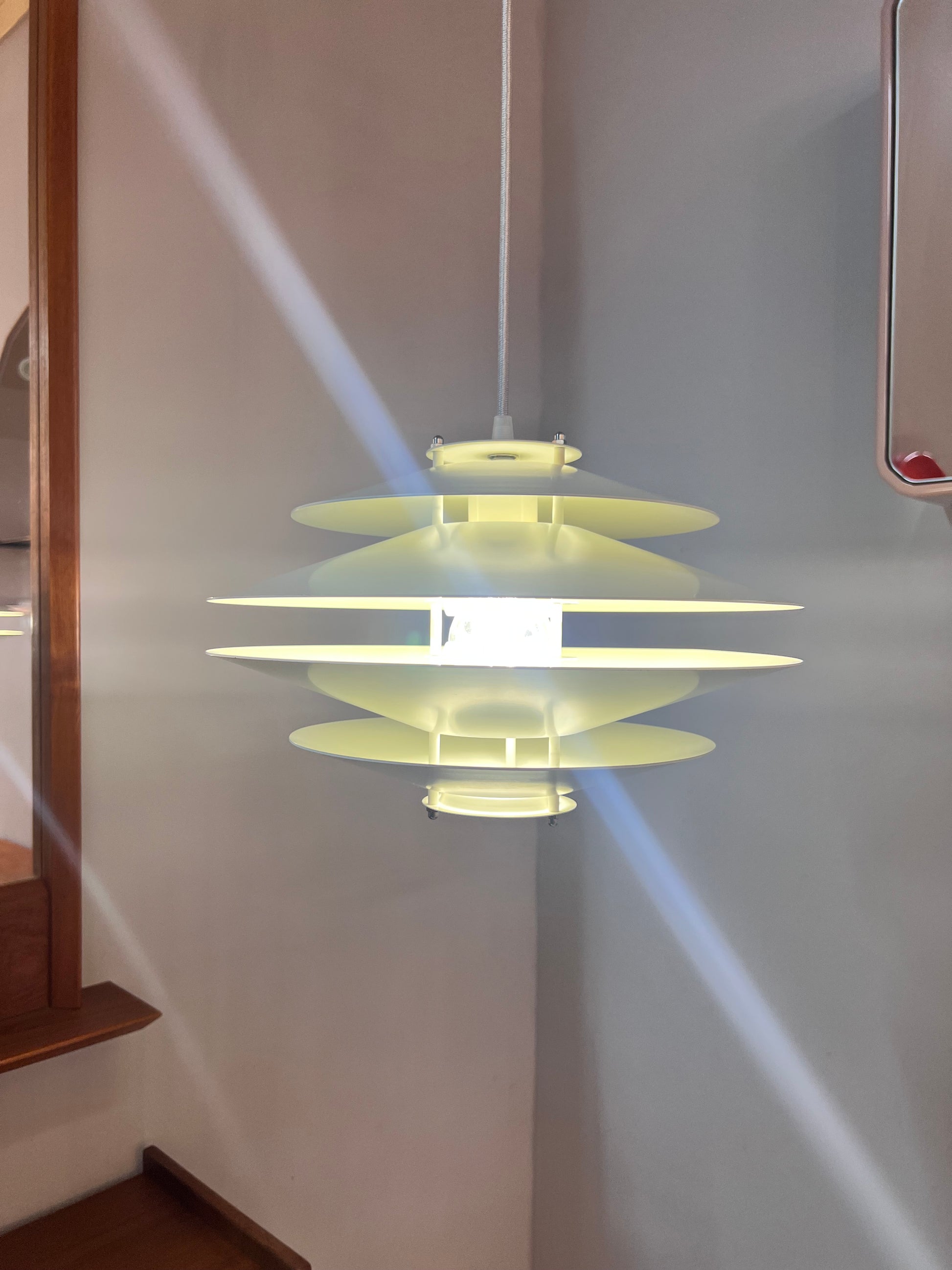 Lamellenlampe weiß