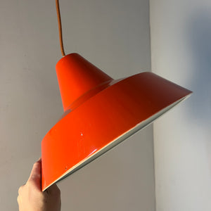 Industrielampe orangerot Metall