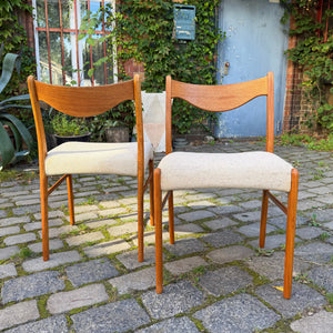 Polsterstuhl GS 600 creme Teak Wolle von Arne Wahl Iversen für Glyngøre Stolefabrik