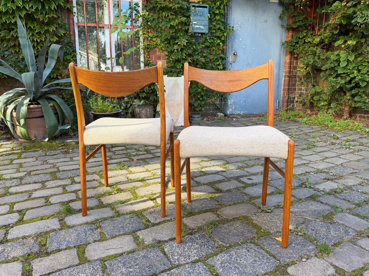 Polsterstuhl GS 600 creme Teak Wolle von Arne Wahl Iversen für Glyngøre Stolefabrik