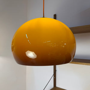 Hängelampe Guzzini Kunststoff braun orange