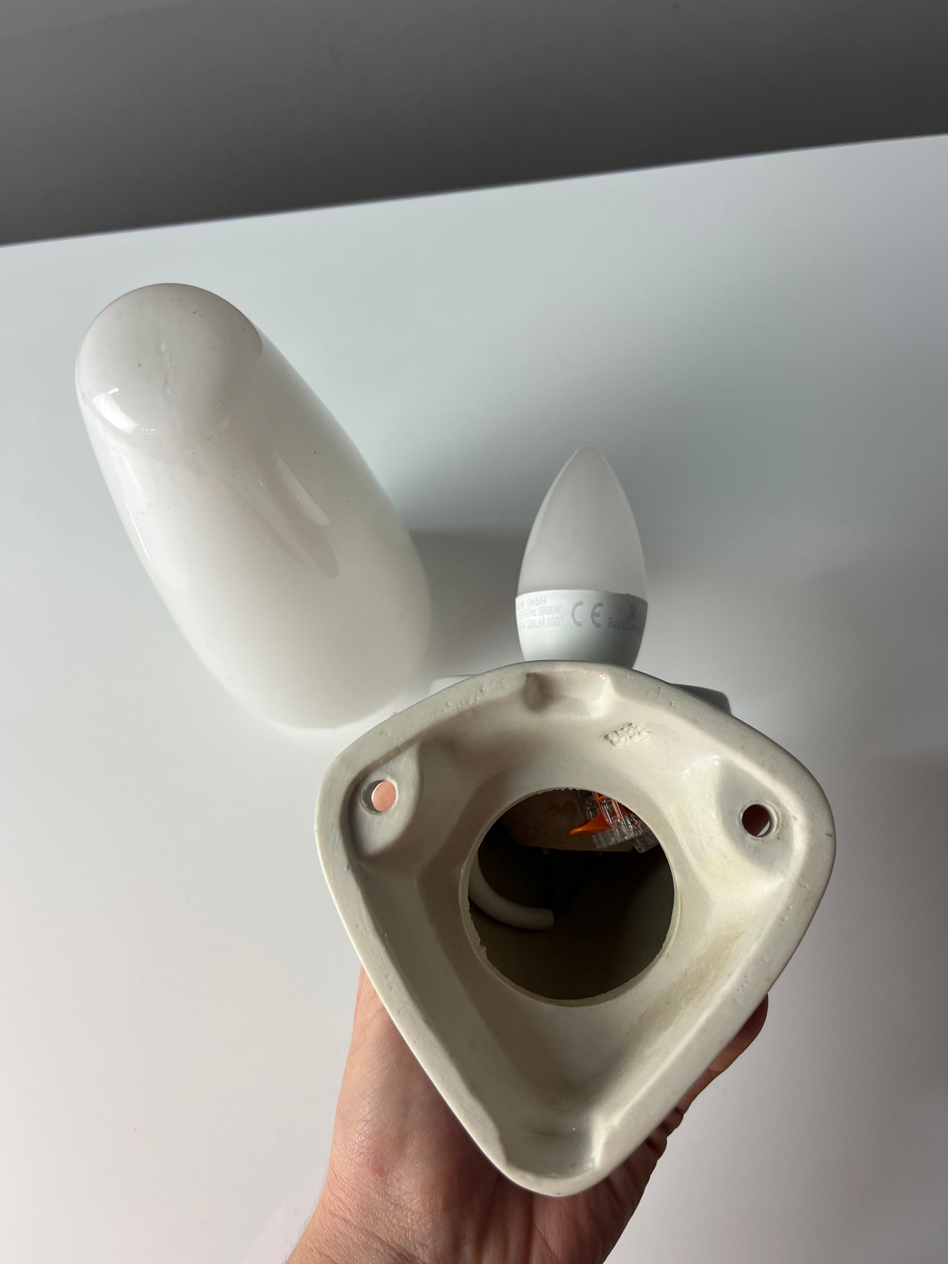 Wandlampe Modell 6035 hellgrau von Sigvard Bernadotte für Ifö