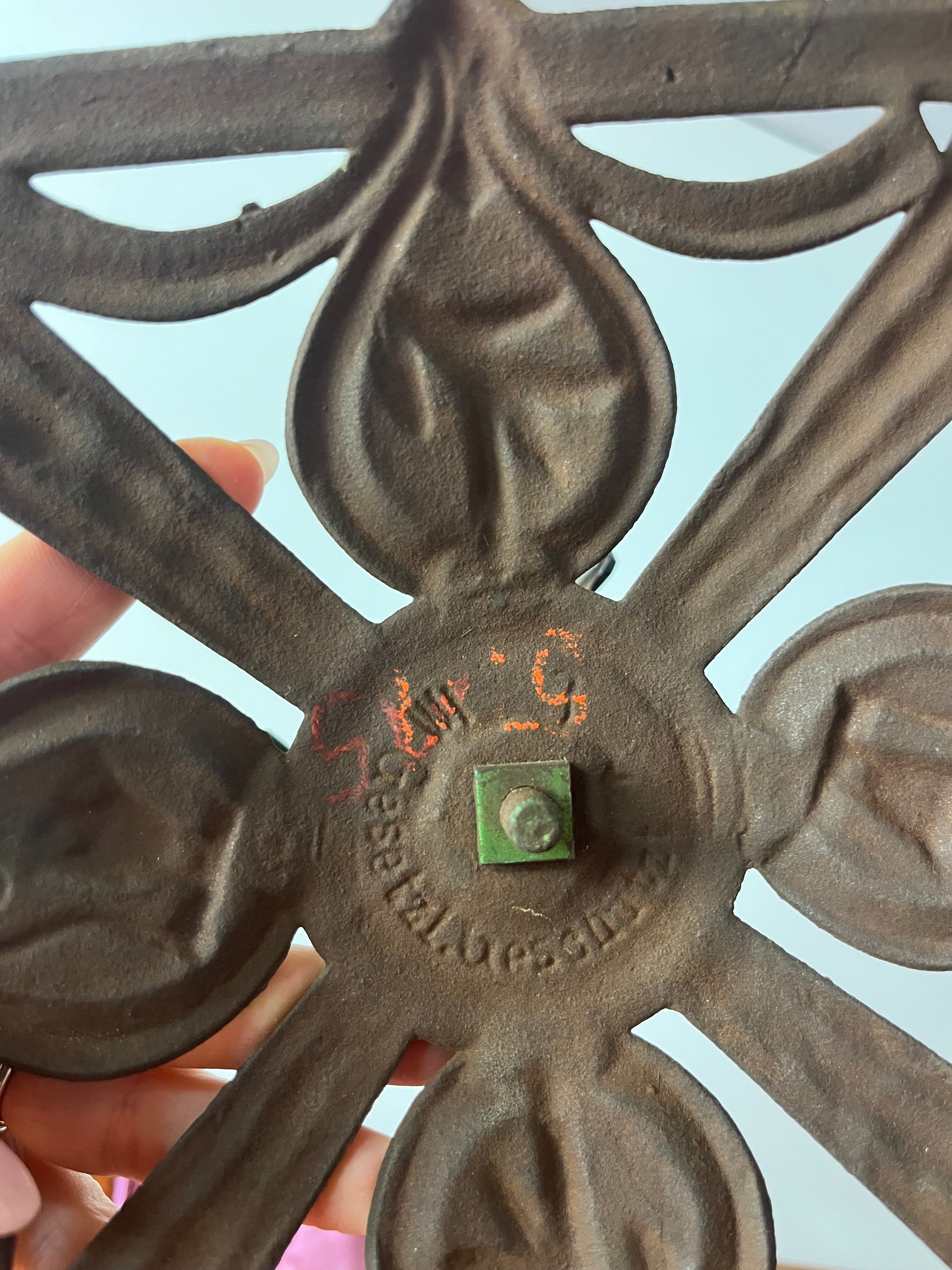 Tannenbaumständer grün Gusseisen