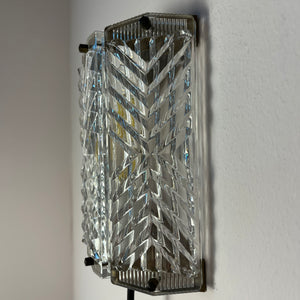 Wandlampe Messing & Glas von Wiktor Berndt für Flygsfors