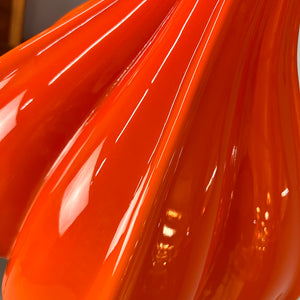 Blumenlampe orange Glas von Peill & Putzler